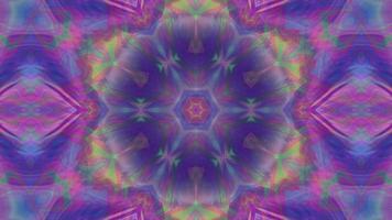 Abstract fantasy multicolored patterned background kaleidoscope video