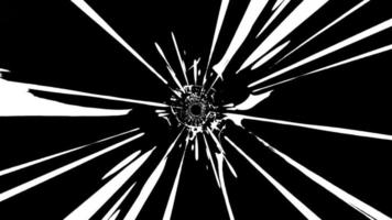 Abstract Black And White Graphic Vortex Tunnel Loop video