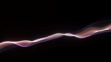 looping flow glow mångfärgad futuristisk våg trådnät video