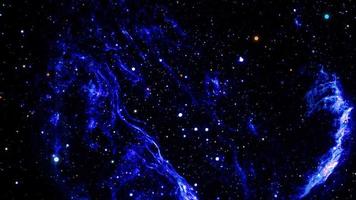 Space travel Outer Space Exploration Blue cloud Nebula sky video