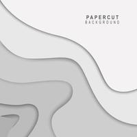 Paper cut background with gray color vector