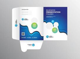 Business Presentation Folder Template For Corporate Office vector