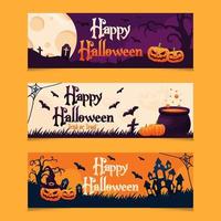 Halloween Festival Banner Collections vector