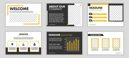 Set of Presentations Template vector