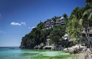 Diniwid resort beach view en el paraíso tropical de la isla de Boracay, Filipinas foto