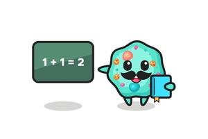 Illustration of amoeba character as a teacher vector