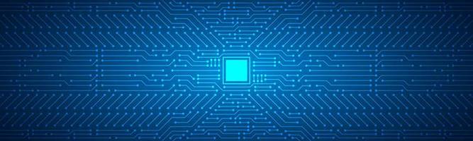 Microchip Technology Background, blue digital circuit board pattern vector