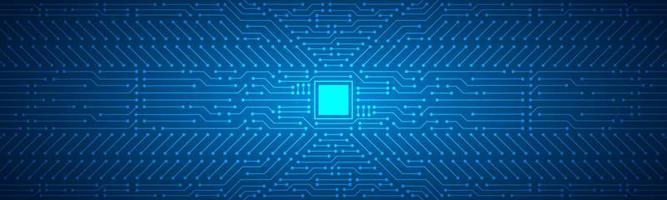 Microchip Technology Background, blue digital circuit board pattern vector