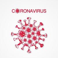 Coronavirus icon, Covid-2019, Dangerous virus vector