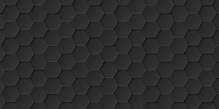 Abstract black hexagonal background, hexagon shape, vector illustration