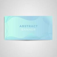 modern blue abstract banner web template with waves element vector