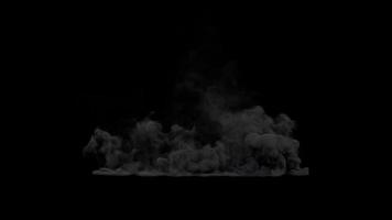 Black Smoke Eruption on Black Background video