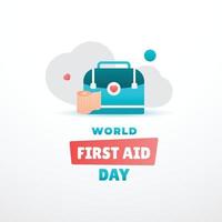ilustración de diseño del día de primeros auxilios vector