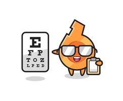 Illustration of whistle mascot as an ophthalmologist vector