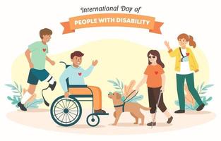 dia internacional de las personas con discapacidad vector