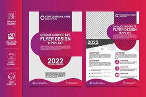 Unique corporate flyer design template.eps vector