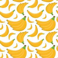 Banana fruit seamless abstract pattern on white background vector