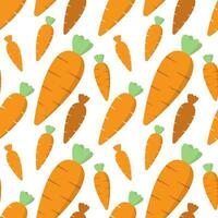 Carrot vegetables seamless abstract pattern on white background vector