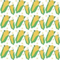 Corn vegetables seamless abstract pattern on white background vector