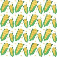 Corn vegetables seamless abstract pattern on white background vector