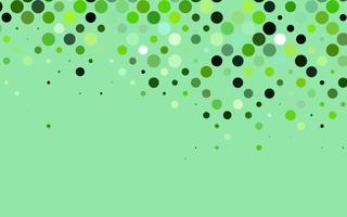 Light Green vector background with bubbles.