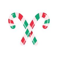 Christmas candy. Red and green colored candy bars for children. vector