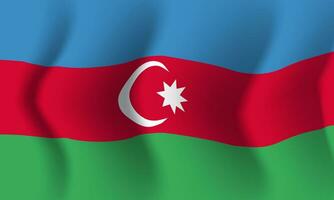 Background waving in the wind Azerbaijan flag. Background vector