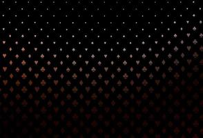 Dark red, yellow vector pattern with symbol of cards.