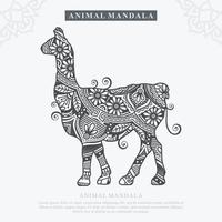 Animal Mandala. Vintage decorative elements. vector illustration.
