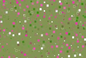 Light Pink, Green vector background with rectangles.