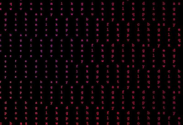 Dark purple, pink vector layout with latin alphabet.