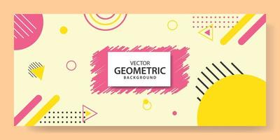 Abstract geometric banner background vector