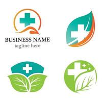 conjunto de iconos de plantilla de logotipo de cruz médica