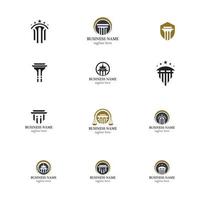 paquete de iconos de logotipo de ley vector