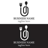 Spoon and fork logo template vector icon design