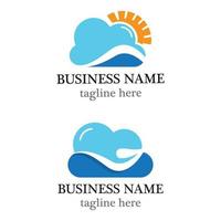 diseño de icono de vector de logotipo de nube