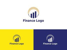 plantilla de vector de logotipo de marketing de inversión de finanzas de sol