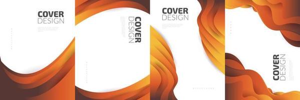 Plantilla de diseño de portada abstracta moderna con formas líquidas de colores vector