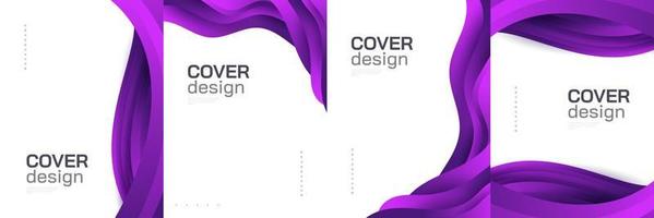 Modern Abstract Cover Design Template with Colorful Liquid Shapes vector