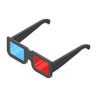 Conceptos de gafas 3d vector