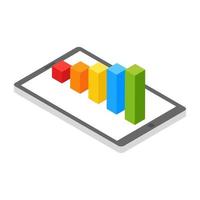 Column Graph Concepts vector