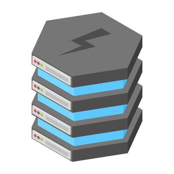 Database Rack Concepts vector