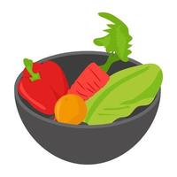 conceptos de canasta de verduras vector