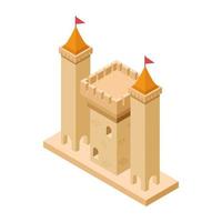 conceptos de la torre del castillo vector
