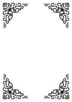 Line Frame Ornament Corner Background Vector