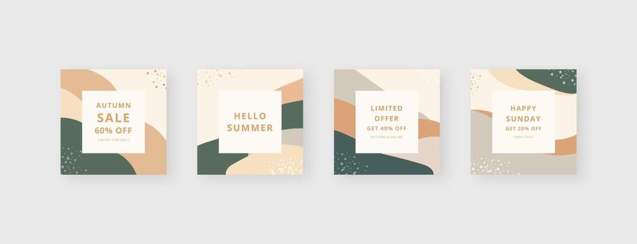 plantilla de redes sociales. plantilla de publicación de redes sociales editable de moda. vector