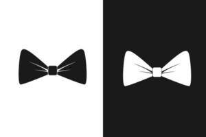 ilustración de signo de icono de pajarita blanco y negro