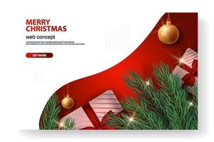 Merry Christmas web background vector