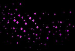 Dark purple vector template with crystals, circles, squares.