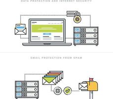 Data protection and internet security vector